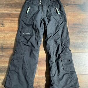 Little Girls Size Small Betty Rides Ski Snow Pants Black Snowboard
